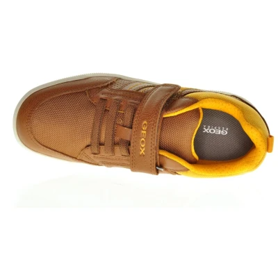 Afbeelding van Geox J Arzach Boy Sneakers voor jongens, Cognac Dk Yellow, 29 EU
