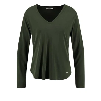 Afbeelding van KEYLARGO Tara New T shirt voor dames met V hals, Olijf (1514), XS
