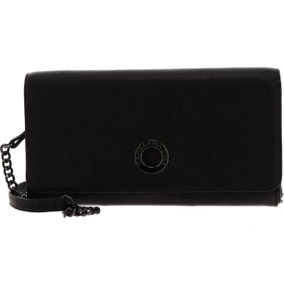 Afbeelding van MANDARINA DUCK Leren Kaarthoes Schoudertas Mellow Leather Wallet Bag Mole Bruine