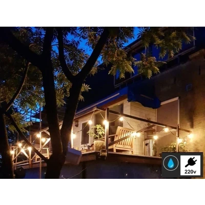 Afbeelding van Led prikkabel 20 lampen 10 meter Koppelbaar Waterdicht 220 Volt Premium