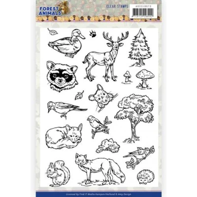 Afbeelding van Clear Stamps Forest Animals by Amy Design