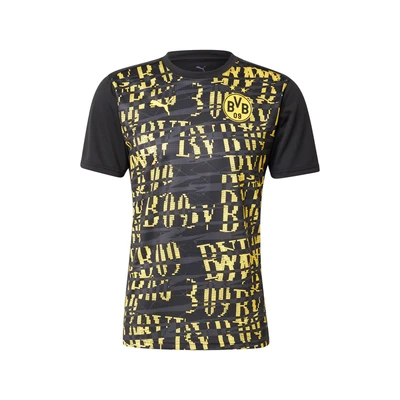 Afbeelding van Puma BVB Borussia Dortmund Prematch Fanartikel, Heren, Maat: Medium, Black/faster yellow