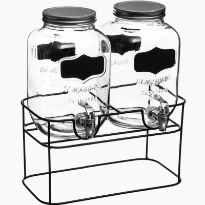 Afbeelding van Secret de Gourmet Drank dispenser 2 stuks met metalen kraantje 4 L