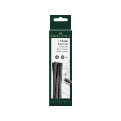 Afbeelding van 5x Houtskool Faber Castell Pitt Monochrome 6 11 mm op blister