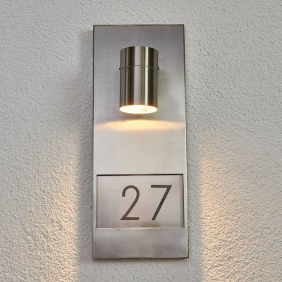 Afbeelding van Konstsmide Modena 7655 000 huisnummerlamp/B: 16cm D: 11cm H: 41cm / 1x35W IP44 roestvrij staal