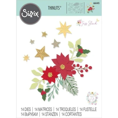 Afbeelding van Sizzix Thinlits Die by Jess Slack Festive Foliage (14pcs) (666445) (DISCONTINUED)