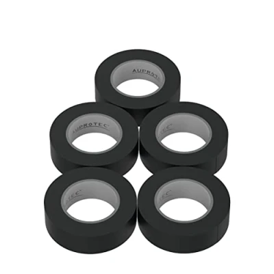 Afbeelding van AUPROTEC VDE isolatietape, 5 stuks, zwart, 15 mm x 10 m, VDE, PVC, elektricien, plakband, DIN EN 60454 3 1