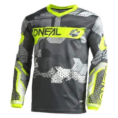 Afbeelding van Oneal Element Camo V.22 Motorcross Trui, zwart grijs geel, afmeting M voor man