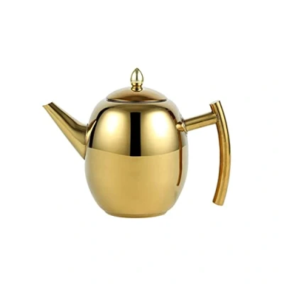 Afbeelding van OnePine Theeketel Theepot Set met Infuser Filter en Deksel, Capaciteit 1 L/34oz RVS Diffuser Pot voor Losse Thee, Groene Koffie