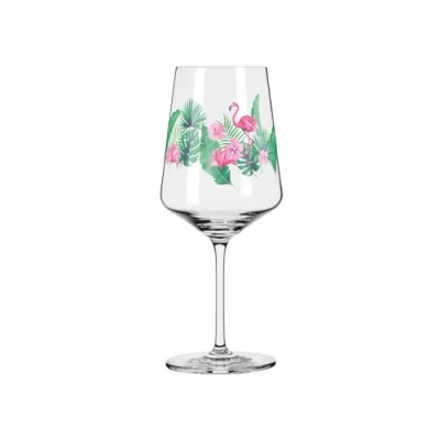 Afbeelding van RITZENHOFF 2931014 aperitiefglas 500 ml Serie Sommerdauw Motief nr. 14 met kleurrijke flamingo Made in Germany