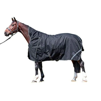 Afbeelding van HKM High Neck Deken Innsbruck 100g Zwart 165/215