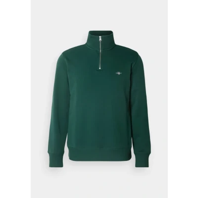 Afbeelding van GANT Shield HALF ZIP Sweater, Heren, Maat: XL, Tartan green