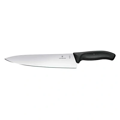 Afbeelding van Victorinox, 6.8003.25G, Swiss Classic, Tranchiermesser, Extra scharfe Klinge, mit geradem Schliff, robuster Kunststoff Griff, Schwarz, Made in Switzerland, Spülmaschinengeeignet