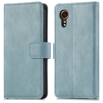 Afbeelding van Samsung Galaxy Xcover 7 Hoesje Kunstleder iMoshion Bookcase Lichtblauw Telefoonhoesje