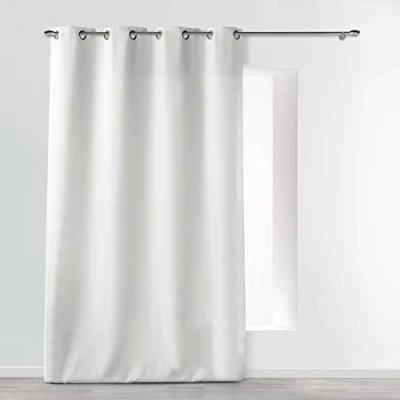 Afbeelding van Douceur d&#039;Intérieur 1609128 gordijnen, polyester, wit, 140 x 260 cm