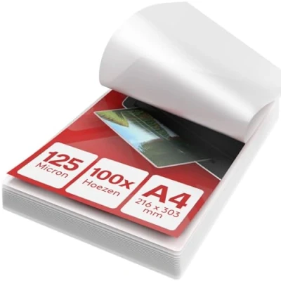 Afbeelding van ACROPAQ Lamineerhoezen A4 Transparant 125 micron 100 stuks
