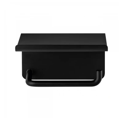 Afbeelding van blomus Modo wc papierhouder met plankje Black