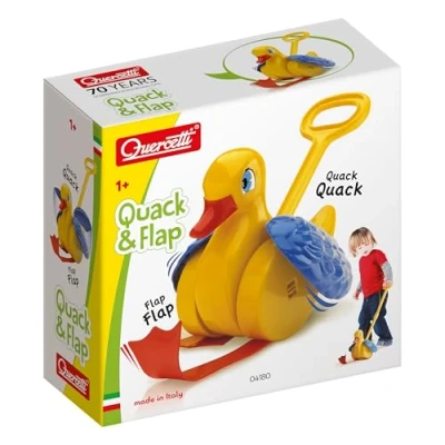 Afbeelding van Quercetti Quack &amp; Flap knuffel: Eend