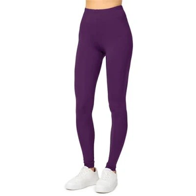 Afbeelding van Merry Style MS MS10 143 LE Dames Leggings Sport Vrijetijdsbroek 2 Pak Lang Viscose Sporbroek Yogabroek Pruim L