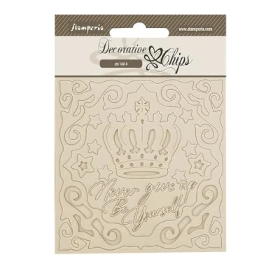 Afbeelding van Stamperia Alterego Decorative Chips Frames and Crown (SCB240)