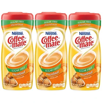 Afbeelding van Nestle Coffee Mate Sugar Free Hazelnut 3 x 289g tubs