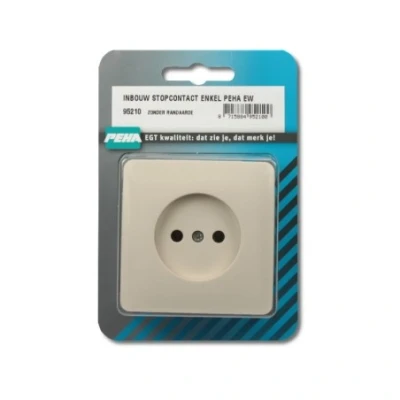 Afbeelding van Inbouw stopcontact enkel crème