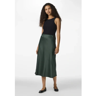 Afbeelding van YAS Yaspella MIDI Skirt Alijn rok, Dames, Maat: XS, Sycamore
