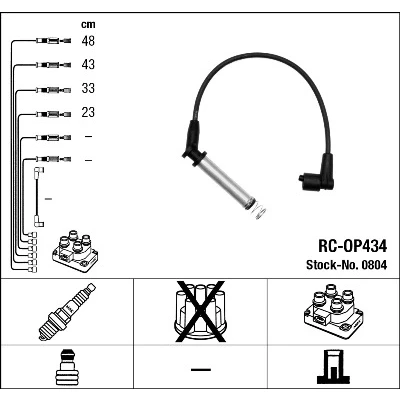 Afbeelding van Bougiekabelset NGK 0804