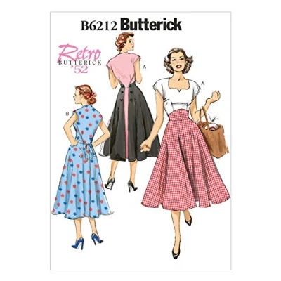 Afbeelding van Butterick Patterns 6212, Misses Jurk, maten, linnen, meerkleurig, E5 (14 16 18 20 22)