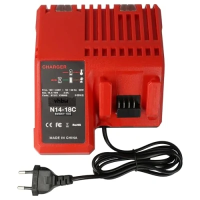 Afbeelding van vhbw Oplader compatibel met Milwaukee M14 BX, M18, M18XC, YTB313 gereedschap Li ion accu&#039;s