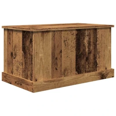 Afbeelding van Opbergbox 70x40x38 cm bewerkt hout oud houtkleurig