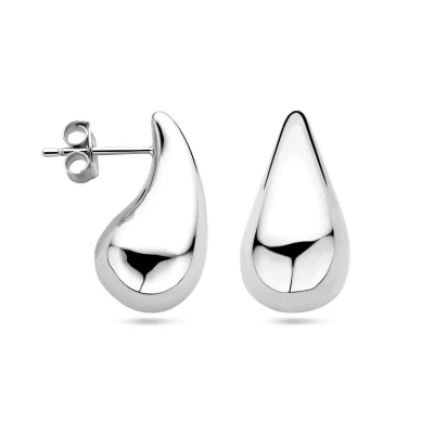 Afbeelding van Zilver Gerhodineerd Oorknoppen Druppel 1338800