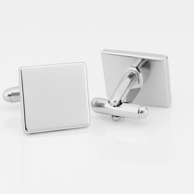 Afbeelding van Lovelockers® Vierkante Manchetknopen RVS Zilver Kleurig Cufflinks Sinterklaas Cadeautjes