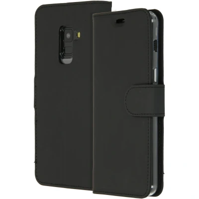 Afbeelding van Samsung Galaxy A8 (2018) Hoesje Kunstleder Accezz Bookcase Zwart Telefoonhoesje