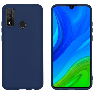 Afbeelding van Huawei P Smart (2020) Hoesje Siliconen en TPU (zacht) iMoshion Softcase/Backcover Donkerblauw Telefoonhoesje