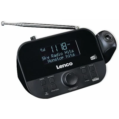 Afbeelding van Lenco CR 615BK DAB+ en FM radio met tijd projectie Zwart Black