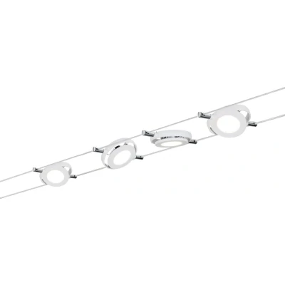Afbeelding van Paulmann 94105 Rope System RoundMac Set uitbreidbaar warm wit 4x4W LED mat Touwlamp Hanglamp