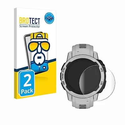 Afbeelding van BROTECT Full Cover Screen Protector voor Garmin Instinct 2S Solar (40 mm) (2 Stuks) Schermbeschermer, 3D Curved