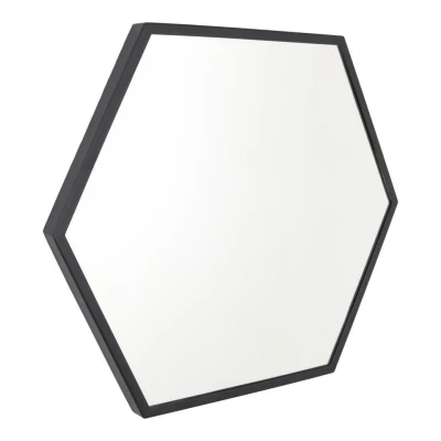 Afbeelding van LOFT42 Wandspiegel Zeshoek Large Zwart 58x50