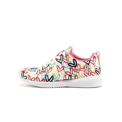 Afbeelding van Skechers Bobs Squad Starry Love Sneaker voor dames, Wit en Multi Engineered Knit, 40 EU