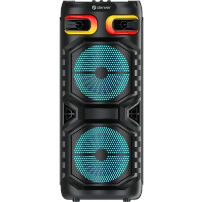 Afbeelding van Denver Bluetooth Speaker Party Box Discolichten Incl. Afstandsbediening Microfoon Aansluiting Micro SD / USB AUX oplaadpoort BPS355