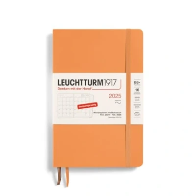 Afbeelding van LEUCHTTURM1917 370610 maandplanner &amp; notitieboek paperback (B6+) 2025, 16 maanden, softcover, abrikoos, Duits