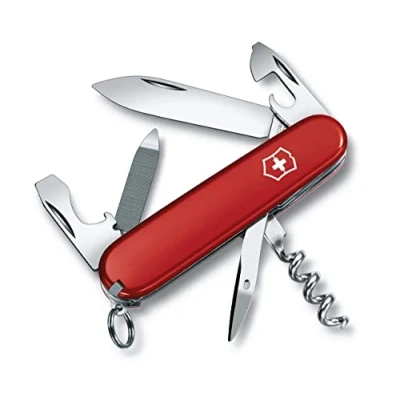 Afbeelding van Victorinox Taschenmesser Sportsman (12 Funktionen, Gr. Klinge, Dosenöffner, Pinzette, Korkenzieher, Nagelfeile) rot