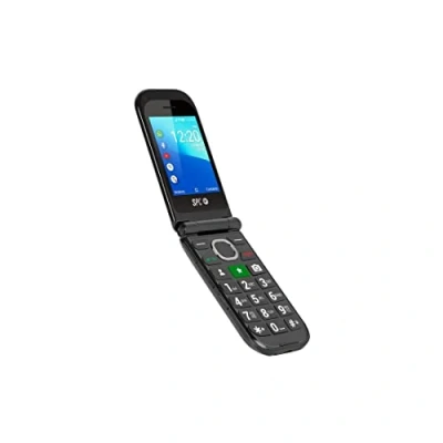 Afbeelding van SPC Jasper 2 4G Mobiele telefoon met Whatsapp, grote knoppen en toetsen, compatibel gehoorapparaat, SOS knop, dubbel scherm, oplaadstation Zwart