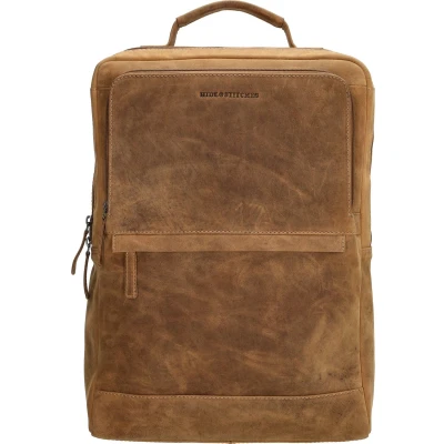 Afbeelding van Hide &amp; Stitches Idaho Rustic Rugzak bruin Damestas Leren tas