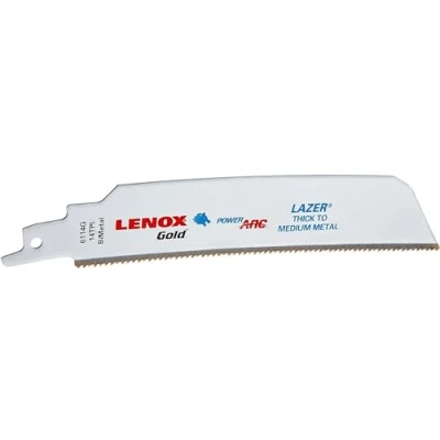 Afbeelding van Lenox Tools 210946114 GR 152 mm 14 TPI Gold Power Arc reciprozaagblad voor dikke en medium metaalsnijden (5 stuks)