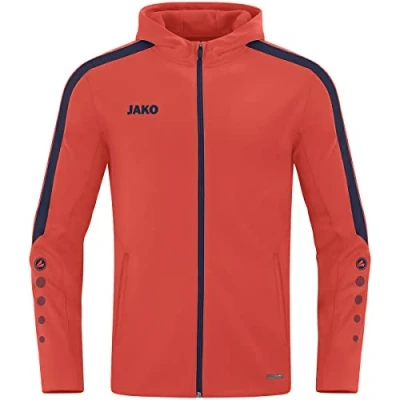 Afbeelding van JAKO Krachtige Jas Met Capuchon, Uniseks Volwassene, Vlam/Marine, L