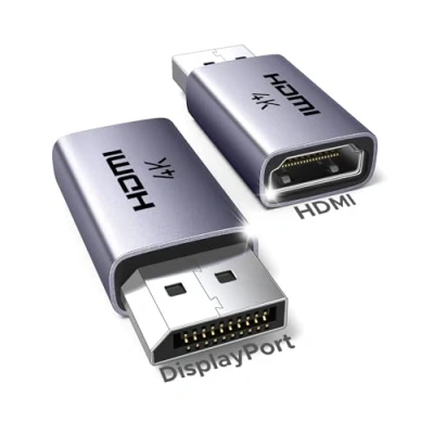 Afbeelding van UGREEN 4K Displayport naar HDMI adapter 2 pack, unidirectionele DP 4K@30Hz/2K@60Hz/1080P@120Hz, compatibel met HP, Dell, projector, monitor, AMD, GPU, NVIDIA