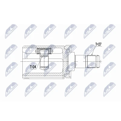 Afbeelding van Homokineet reparatie set, aandrijfas NTY NPW BM 061