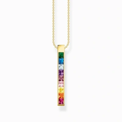 Afbeelding van Thomas Sabo KE2146 996 7 L45V Halsketting Dames 925er Zilver geel verguld 40 45cm